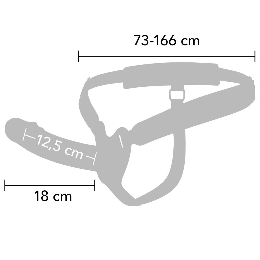 HIDDEN DESIRE - INFERNO VIBRANTE GUAINA PER PENE STRAP-ON 18 CM - immagine 2