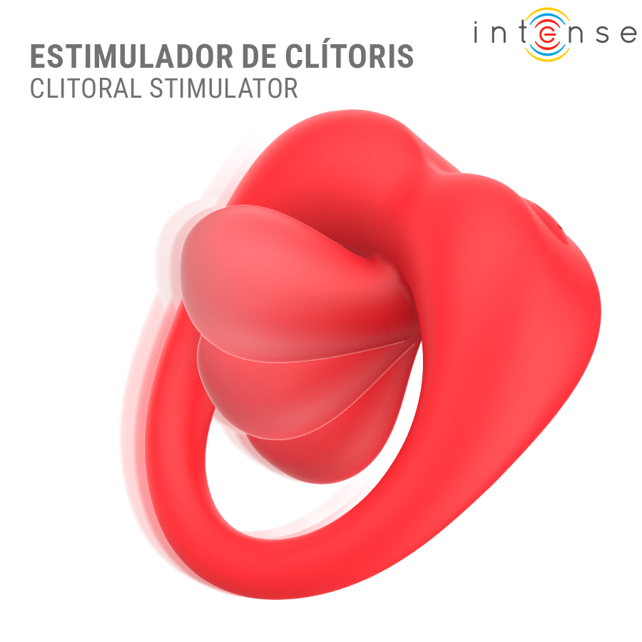 INTENSE - RUSSELL ANILLO VIBRADOR CON ESTIMULACIÓN DE CLÍTORIS ROJO - immagine 4