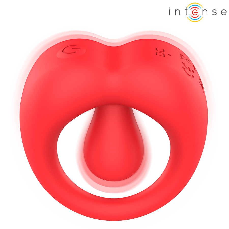 INTENSE - RUSSELL ANILLO VIBRADOR CON ESTIMULACIÓN DE CLÍTORIS ROJO - immagine 5