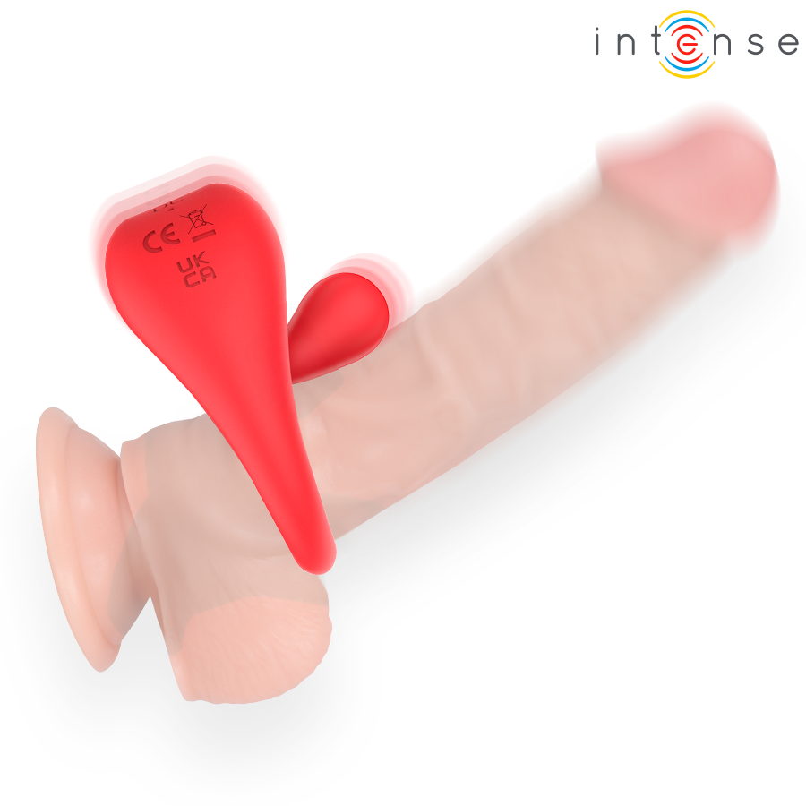 INTENSE - RUSSELL ANILLO VIBRADOR CON ESTIMULACIÓN DE CLÍTORIS ROJO - immagine 2