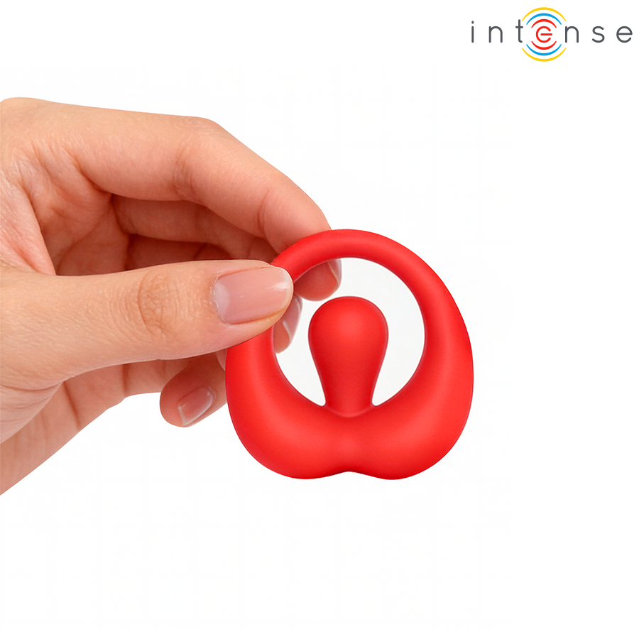INTENSE - RUSSELL ANILLO VIBRADOR CON ESTIMULACIÓN DE CLÍTORIS ROJO - immagine 3