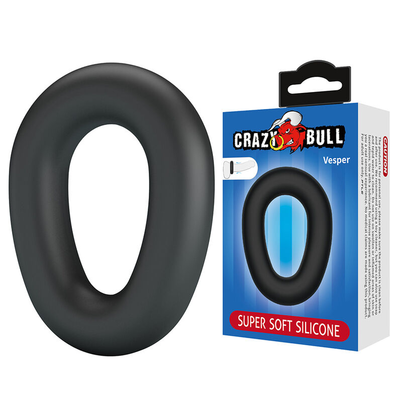 CRAZY BULL - VESPER ANELLO PER PENE IN SILICONE SUPER MORBIDO NERO
