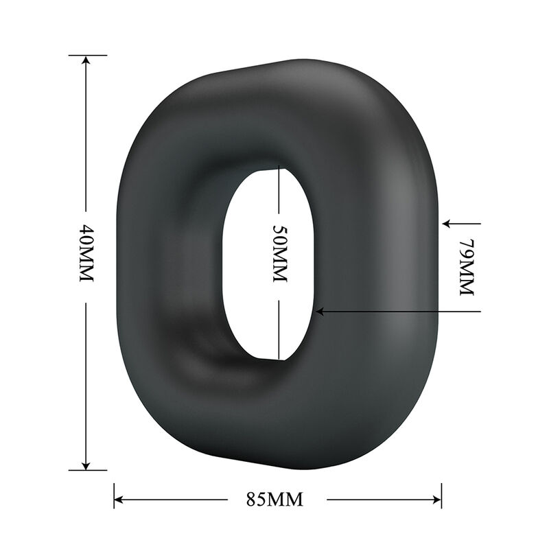CRAZY BULL - ANELLO PER PENE WALDEN IN SILICONE SUPER MORBIDO NERO - immagine 5