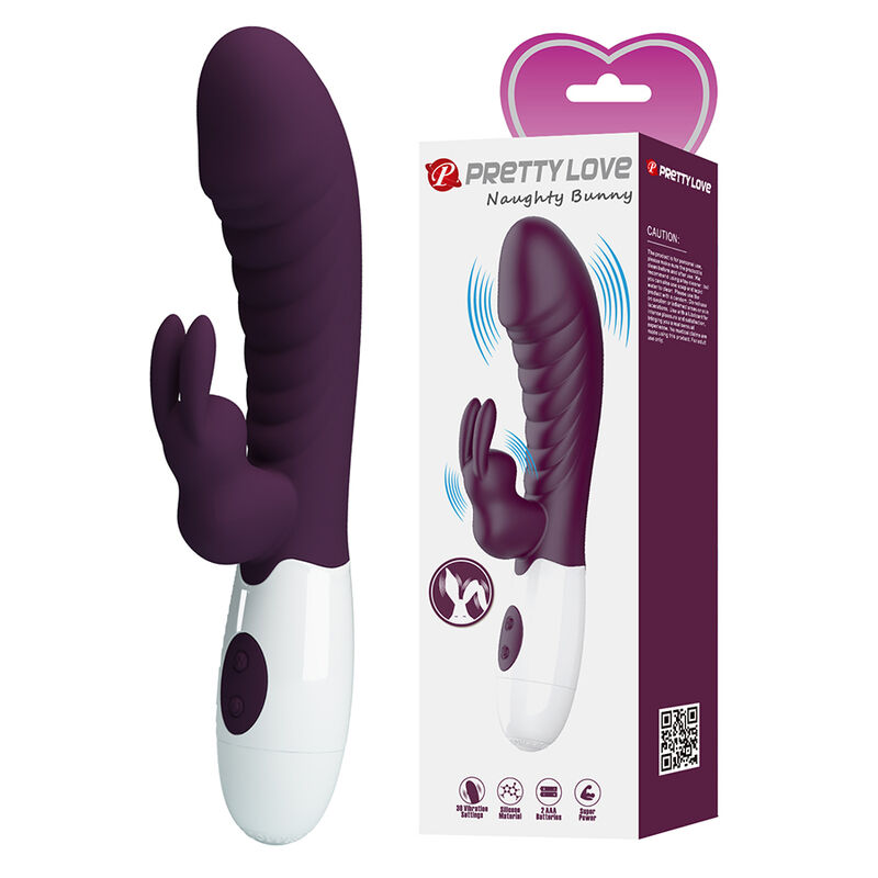 PRETTY LOVE - VIBRATORE A CONIGLIO NAUGHTY BUNNY A 30 FUNZIONI, VIOLA