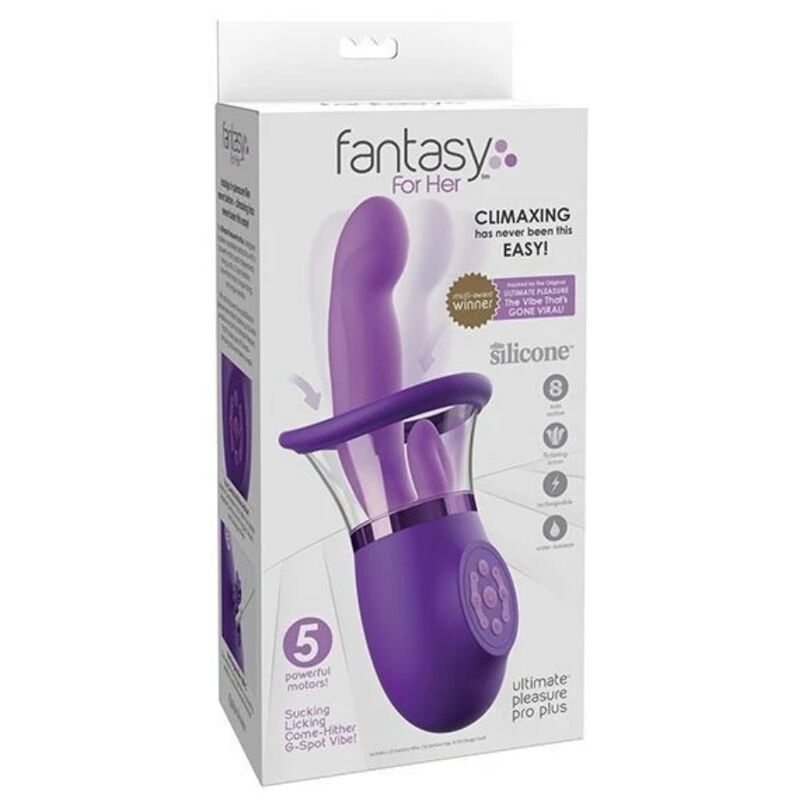 FANTASY FOR HER - VIBRATORE A CONIGLIO ULTIMATE PLEASURE PRO PLUS VIOLA 20,3 CM - immagine 5