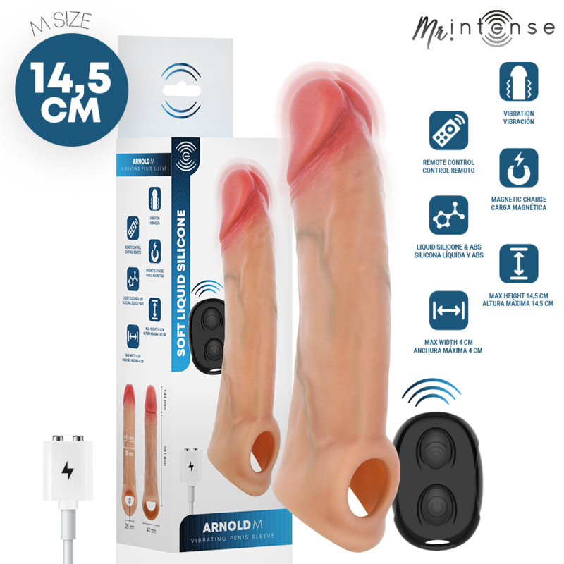 MR INTENSE - ARNOLD M GUAINA VIBRANTE ULTRA-REALISTICA PER PENE 14,5 CM -Ø- 4 CM