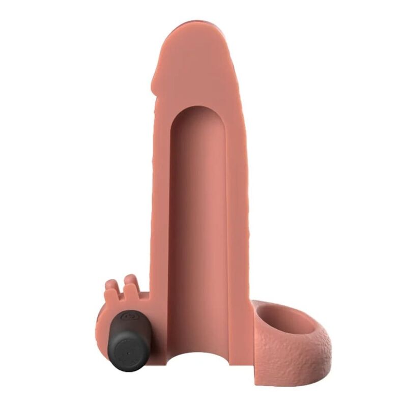 FANTASY X-TENSIONS - VIBRANTE REALISTICO MANICOTTO PER PENE DA 5 CM, BEIGE - immagine 2