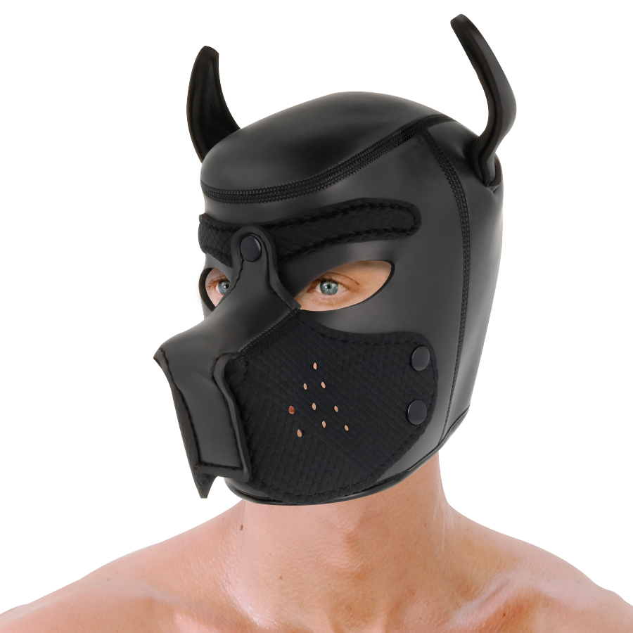 DARKNESS - MASCHERA PER CANI IN NEOPRENE CON MUSEROLA RIMOVIBILE M - immagine 4