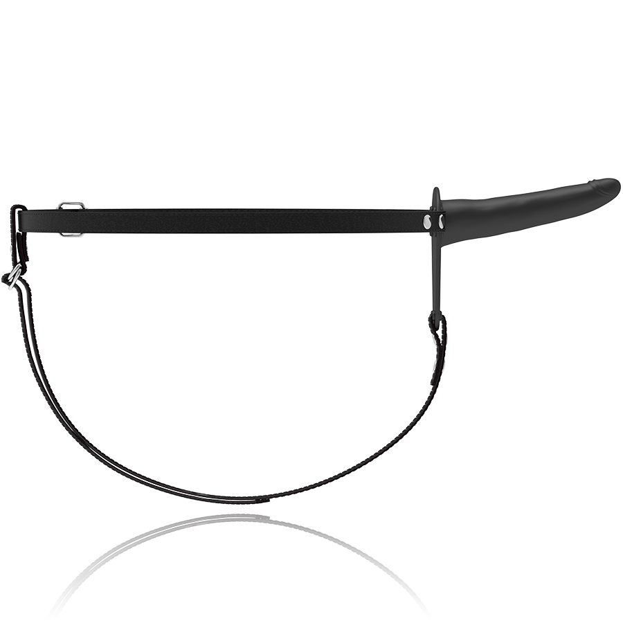 FETISH SUBMISSIVE ARNÉS VIBRADOR SILICONA NEGRO 15CM - immagine 3