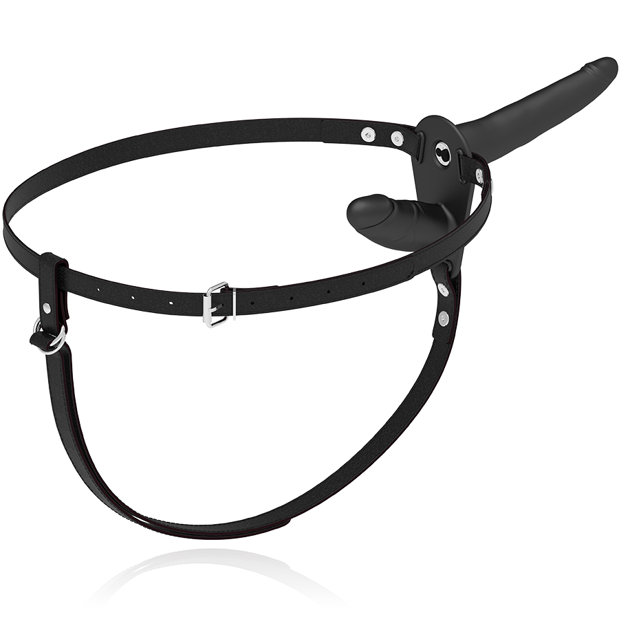 FETISH SUBMISSIVE HARNESS - VIBRATORE NERO A DOPPIA PENETRAZIONE - immagine 5