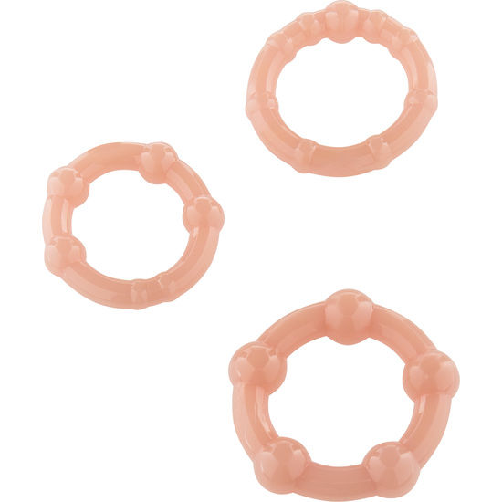 Seven Creations - Set di Tre Anelli per Pene in Pelle